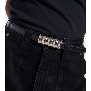 Khaite black and silver belt